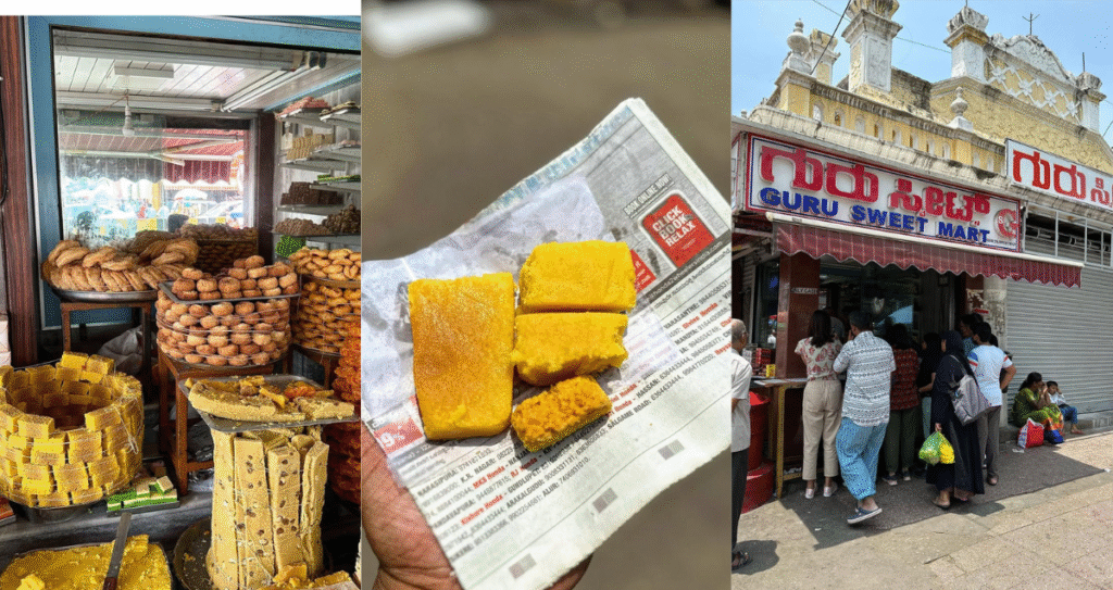 Mysore Pak y tiendas tradicionales de dulces en Mysore.